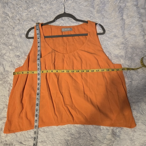 Everlane The Naia Ripple Tank Top Color Orange Size L - Picture 4 of 6